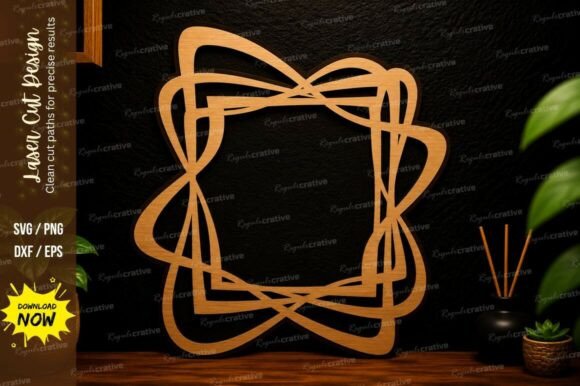Abstract Geometric Frame Laser Cut SVG
