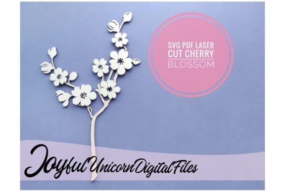 Cherry Blossom SVG Laser Cut Flower