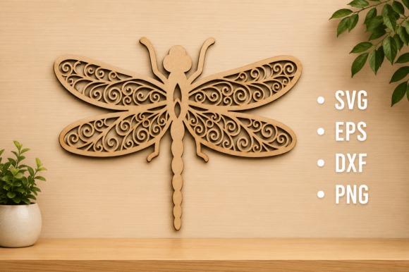 Dragonfly Wall Decor Laser Cut SVG