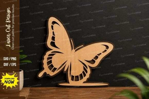 Elegant Butterfly Laser Cut Design for Creative Projects