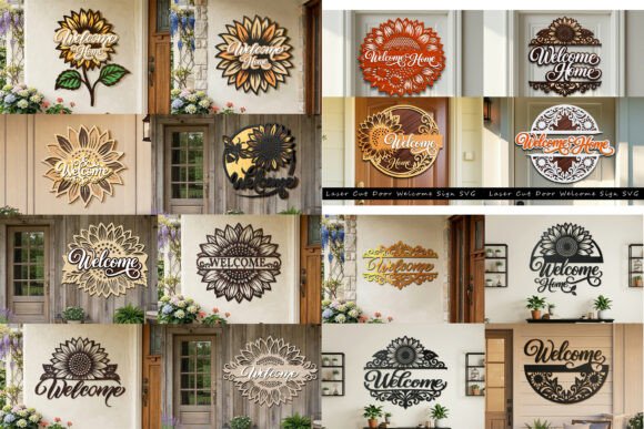 Laser Cut Sunflower Welcome Sign Bundle: A Crafty Delight