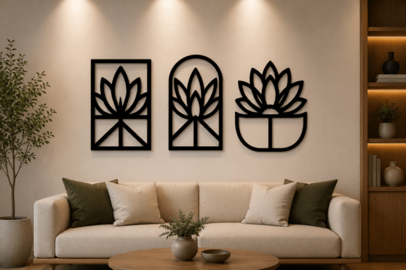Modern Botanical Wall Art SVG Bundle