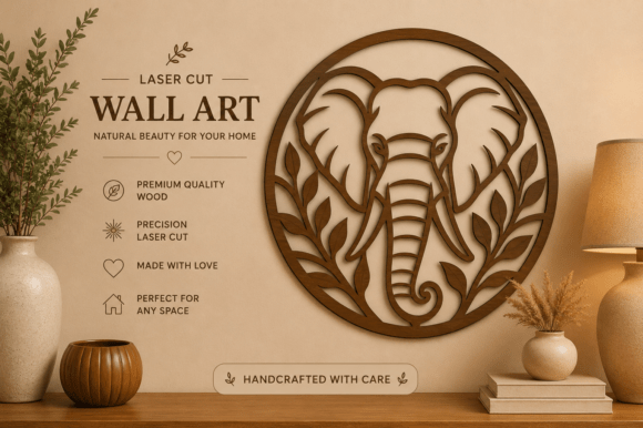 Stunning Elephant Wall Art SVG Files for Laser Cutting